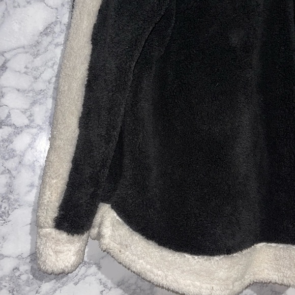 Black/White 1/4 Zip 100% Polyester Mens Hoodie Size Medium - Picture 9 of 10